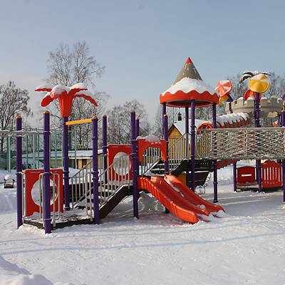 детская площадка Коломна зима детская площадка Коломна зима